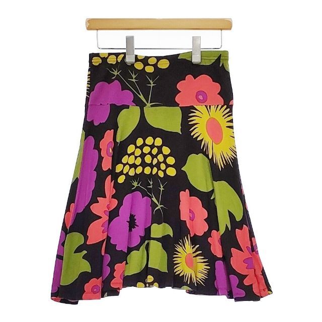 marimekko サイズXS 花柄 レーヨンストレッチ スカート マルチカラー マリメッコ 5-0915M 260806拍卖