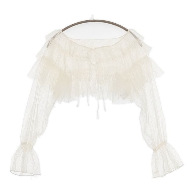 Dorry Doll ドリードール 新品 チュールボレロ 定価8690円 カーディガン ベージュ 5-0915M 260238拍卖