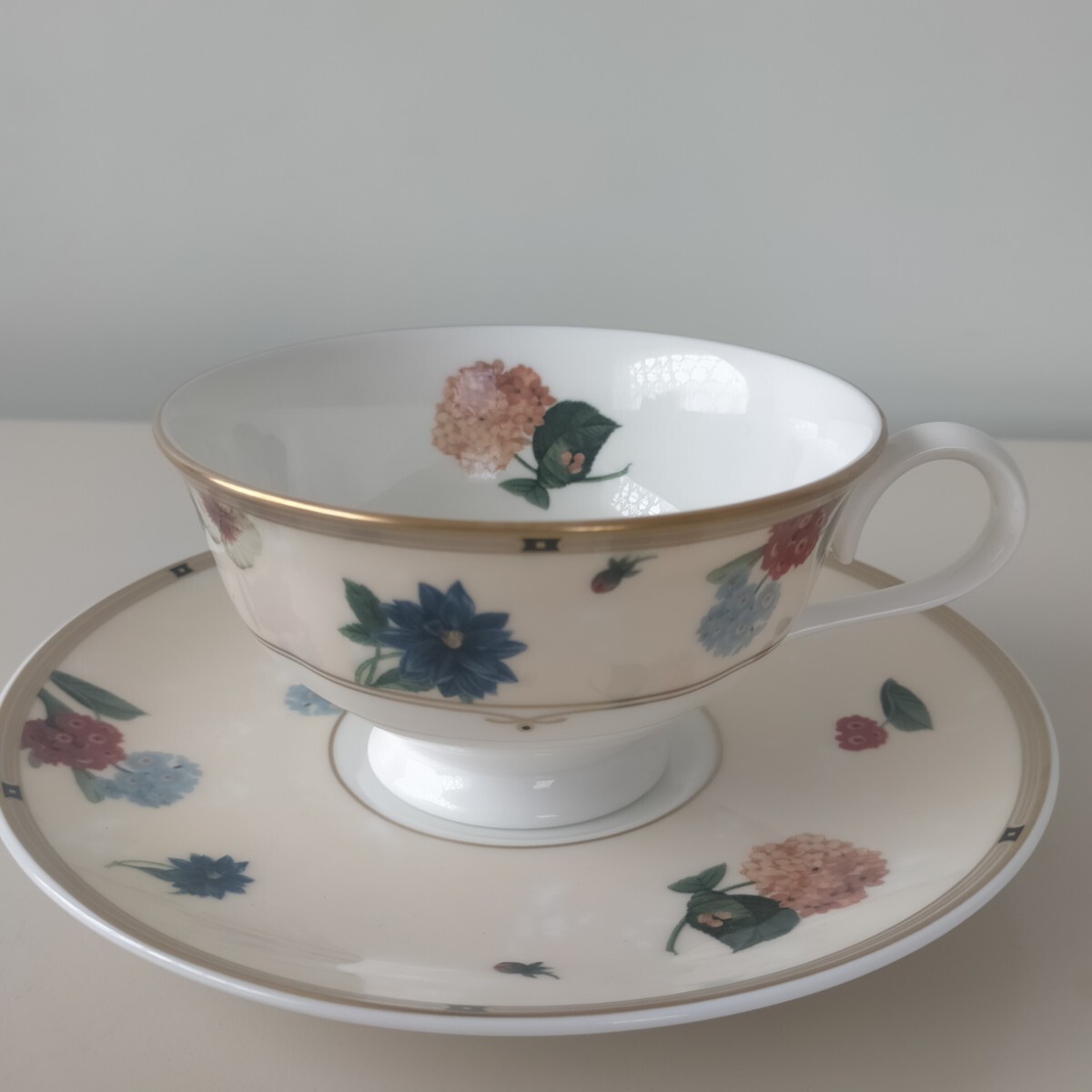 未使用保管品  ナルミ ホールマーク  ティーカップ&ソーサ  フラワー その3   拍卖