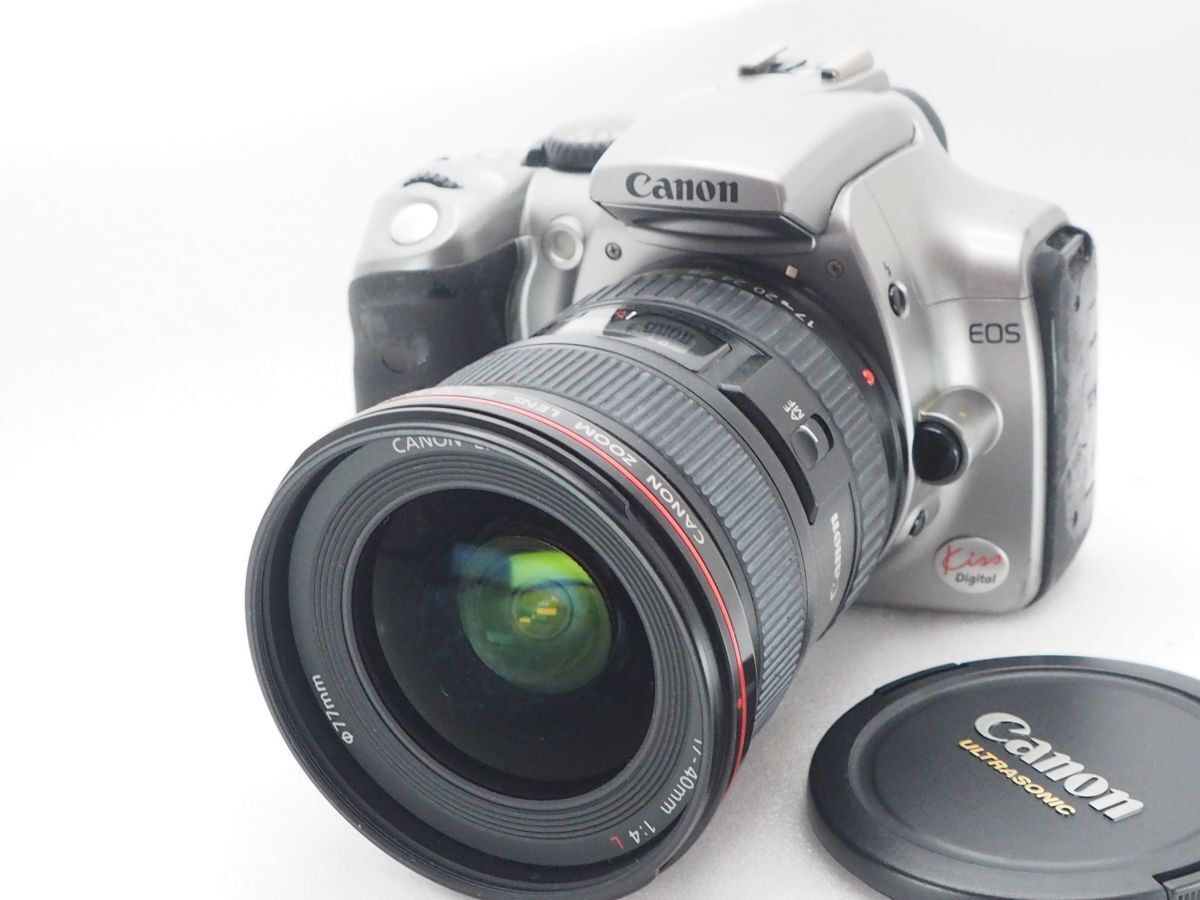 ★実用美品★ CANON キャノン EOS KISS Digital + EF 17-40mm F4 L USM ★動作OK★ @8267拍卖