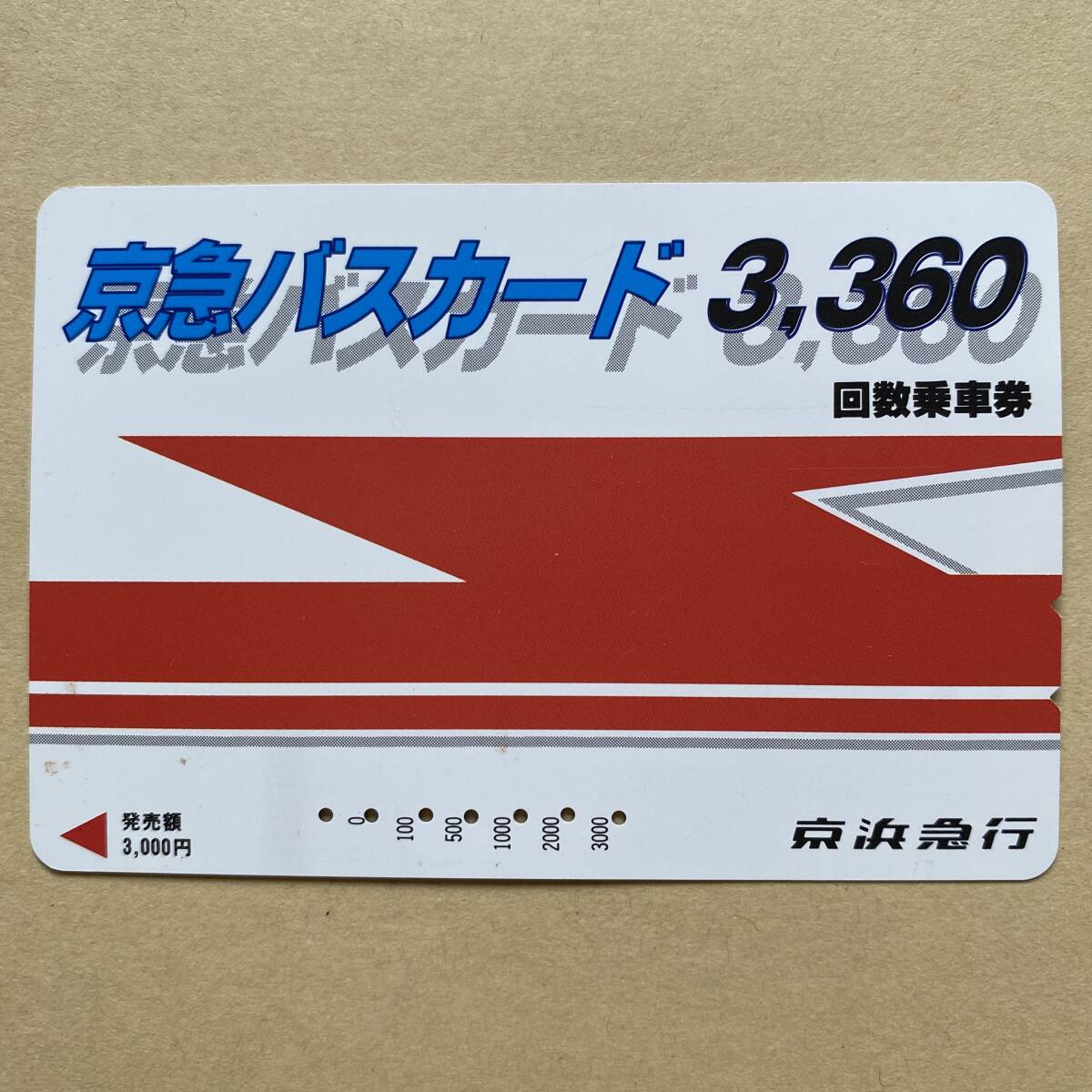 【使用済】 バスカード 京浜急行電鉄 京急 回数乗車券拍卖