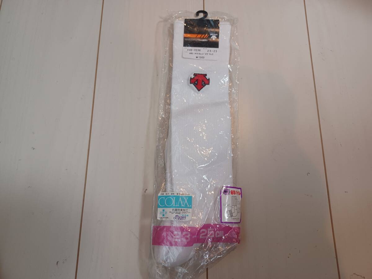 未使用即決 デサントDESCENTE バレーソックス DVB-9538-WRD 23-25cm拍卖