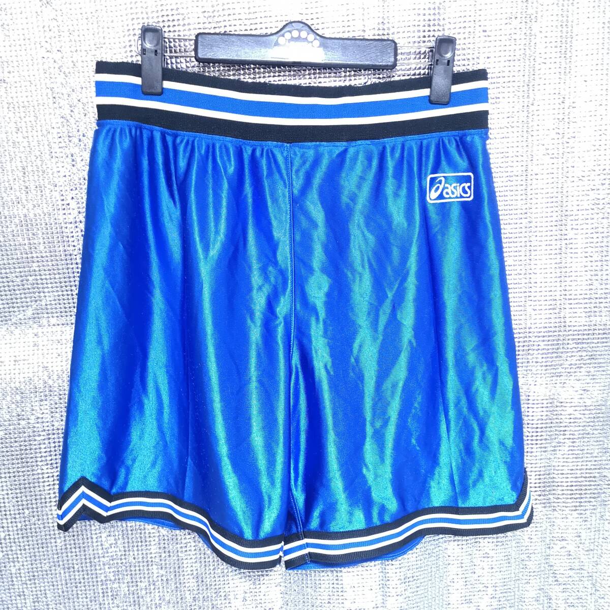 バスケ部 バスパン アシックス 光沢ブルー XO 645拍卖