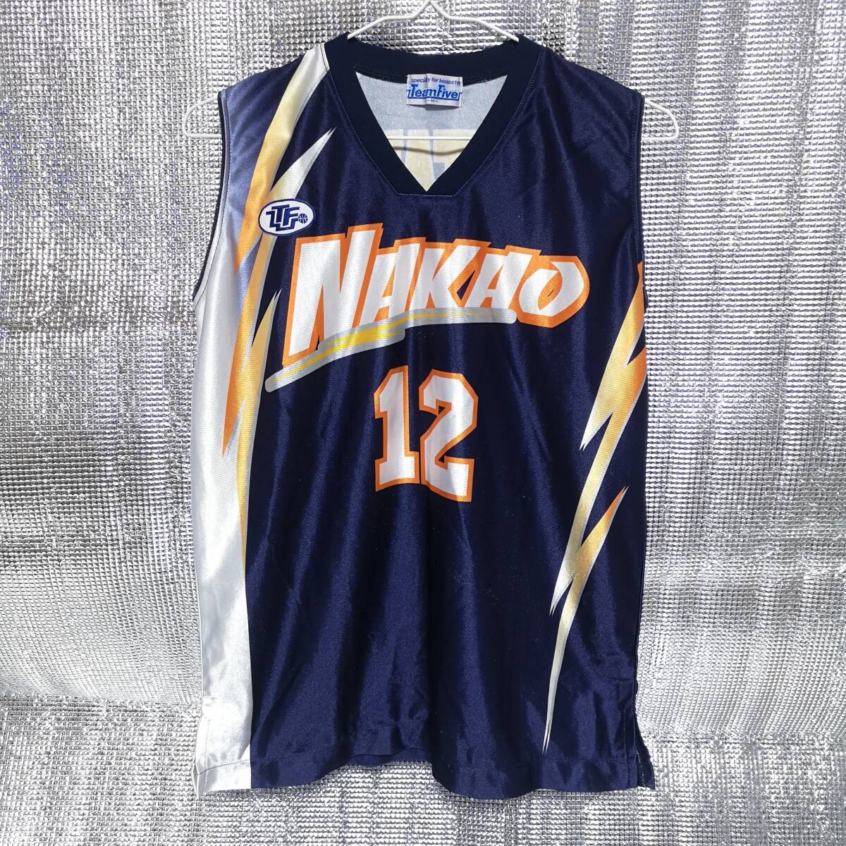 バスケ部 ユニフォーム チームファイブ 光沢ネイビー M No.12 666拍卖