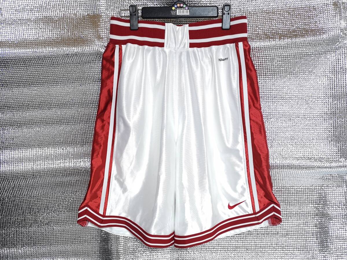 バスケ部 バスパン ナイキ 光沢ホワイト×レッドライン L 519拍卖