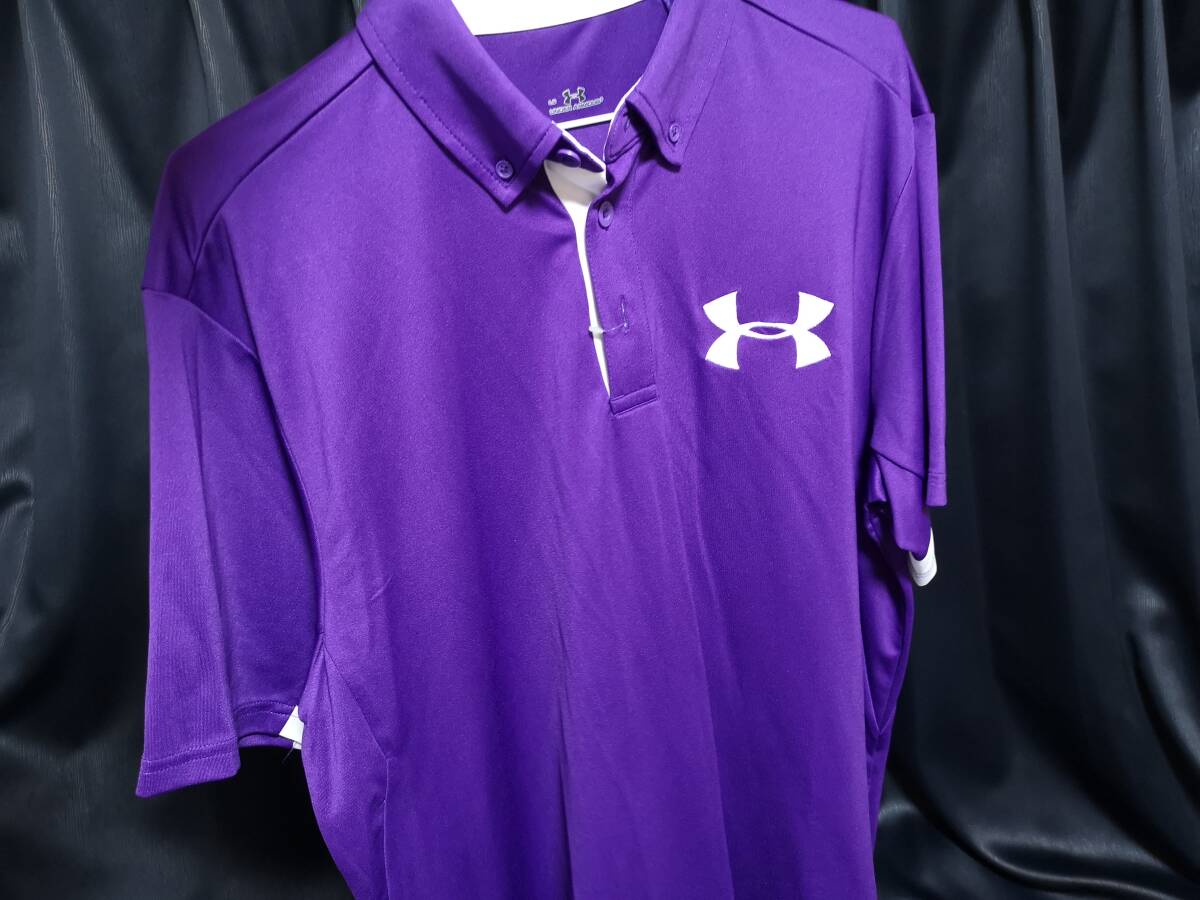 アンダーアーマー ポロシャツ パープル LG 250拍卖