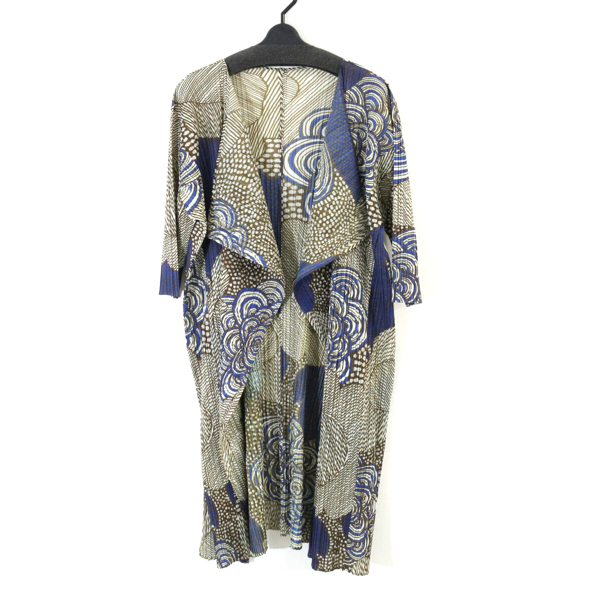 PLEATS PLEASE ISSEY MIYAKE 18AW Mass ジオメトリックプリントプリーツロングカーディガン 3 PP83-JA713 プリーツプリーズ イッセイミヤケ拍卖