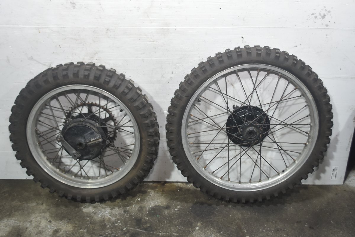 XT250 3Y5 フロント リア ホイール 前後セット TAKASAGOリム 3Y5-0045** ヤマハ【Fx2】A-453拍卖