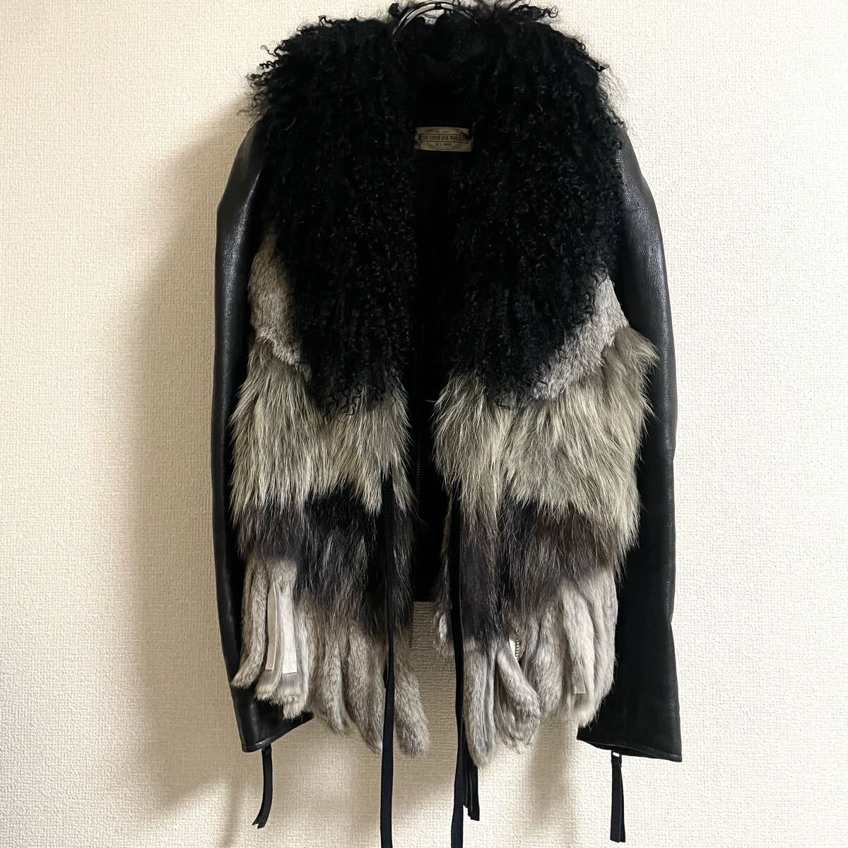 archive japanese label gimmick Fox mix fur vest gilet grunge 00's y2k ギミック フォックス ファー ベスト ジレ ギャル お兄系 平成拍卖