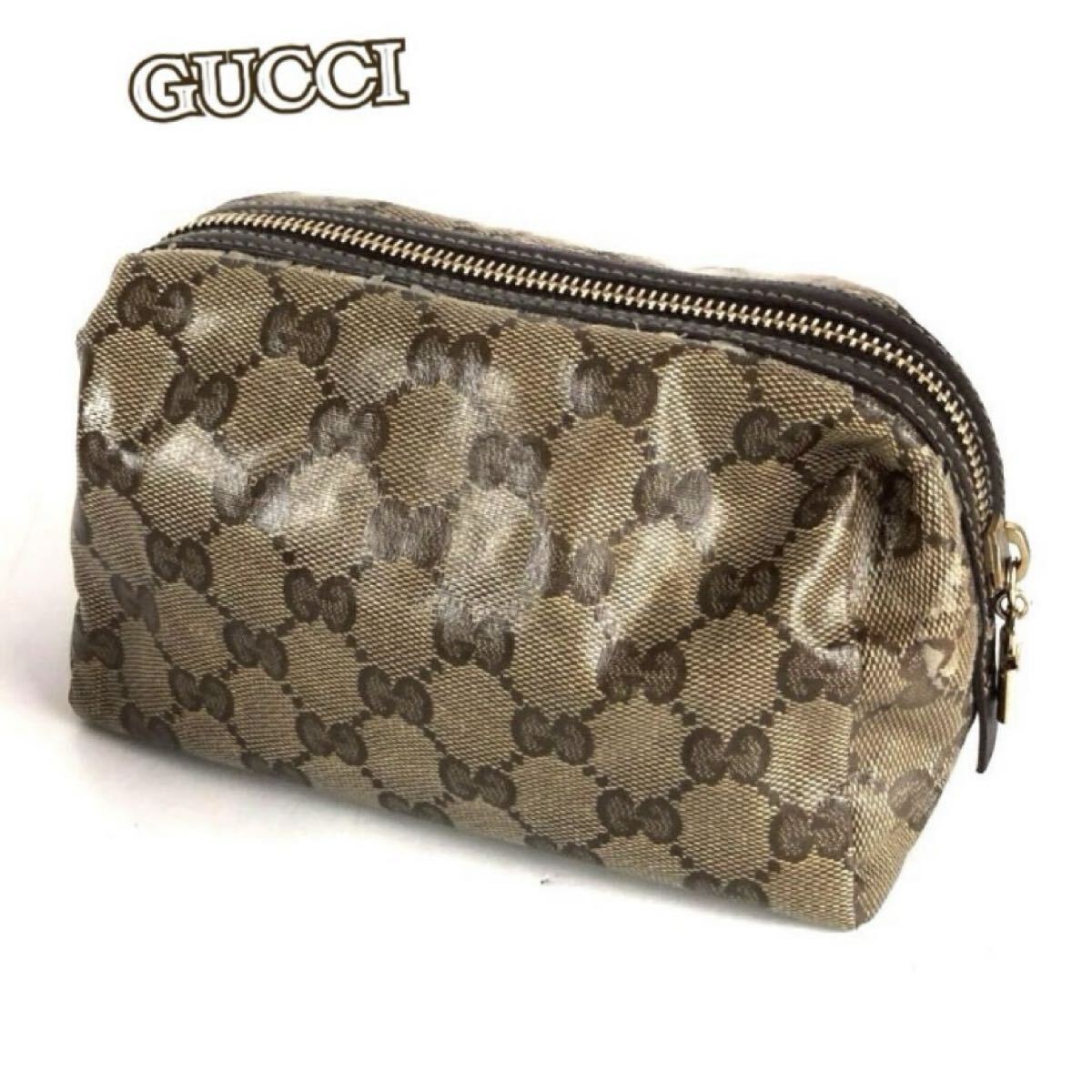 GUCCI グッチ GGクリスタル ポーチ レディース ブランド 小物入れ おしゃれ pouch bag 正規品 送料無料拍卖