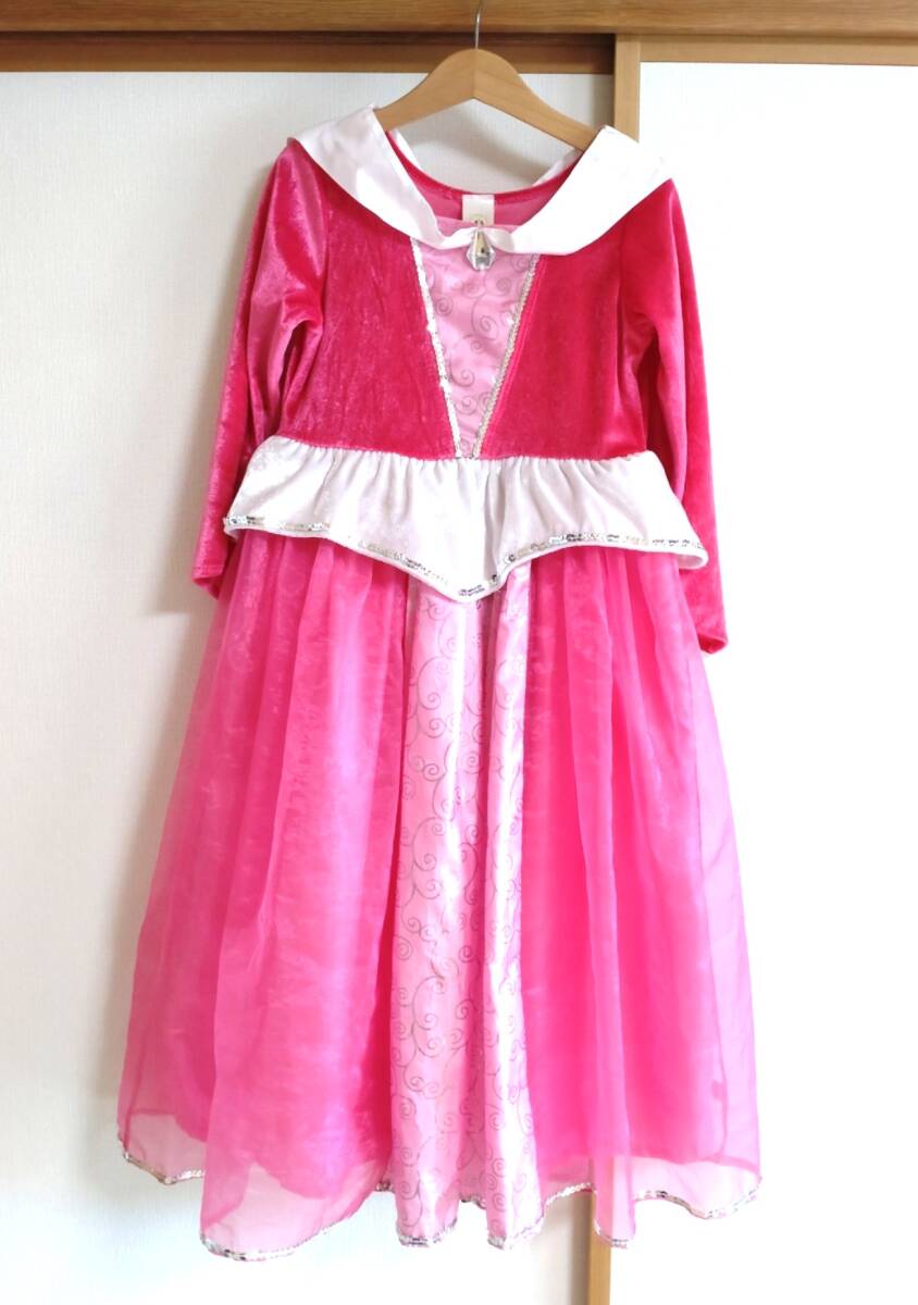 130サイズ オーロラ姫ドレス プリンセス ドレス 可愛い ピンク ディズニー 5-7Y 110~130拍卖