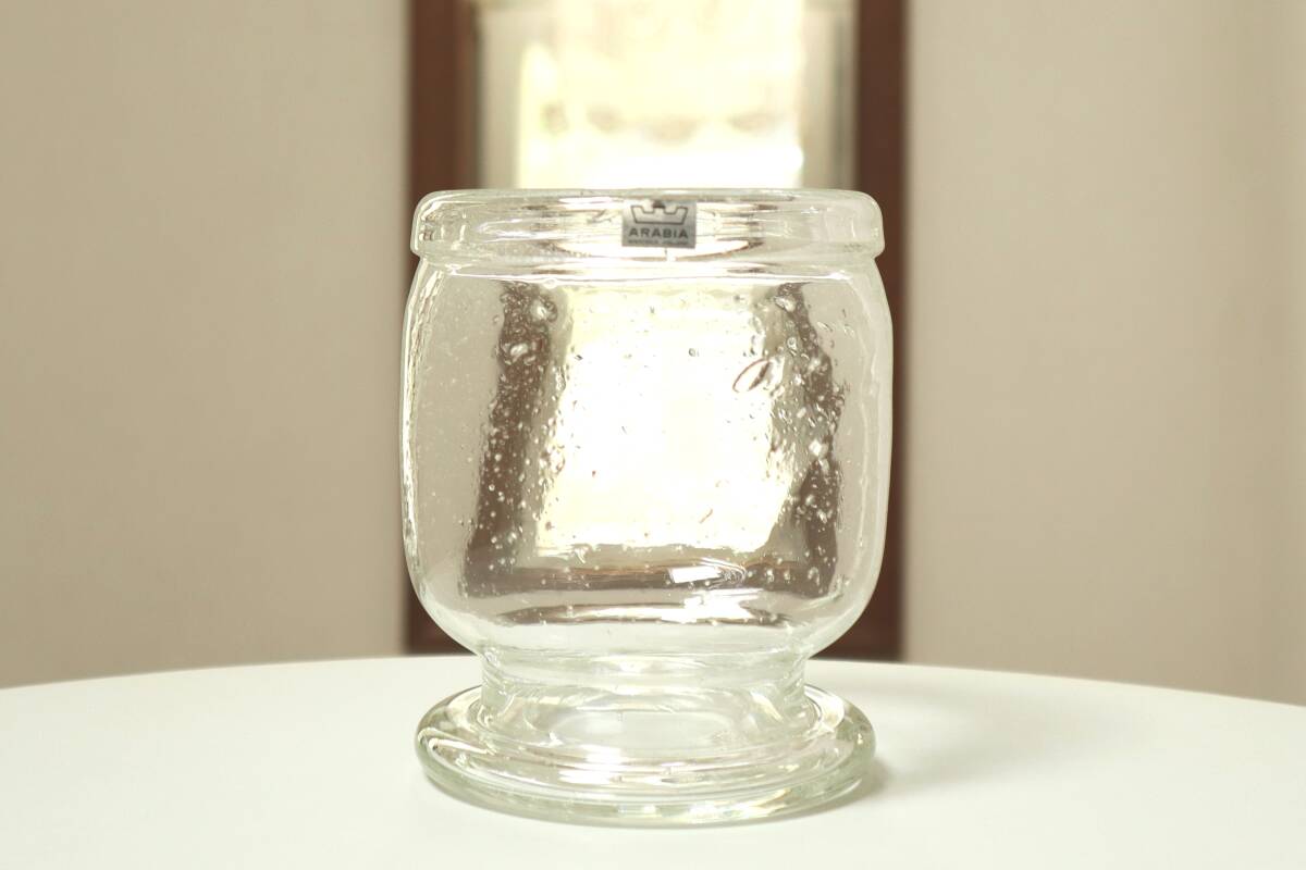 ヴィンテージ★N559 Sargassoサルガッソ ベース 気泡ガラス★Kaj Franck カイ フランク★Nuutajarviヌータヤルヴィ/ARABIA FINLANDアラビア拍卖