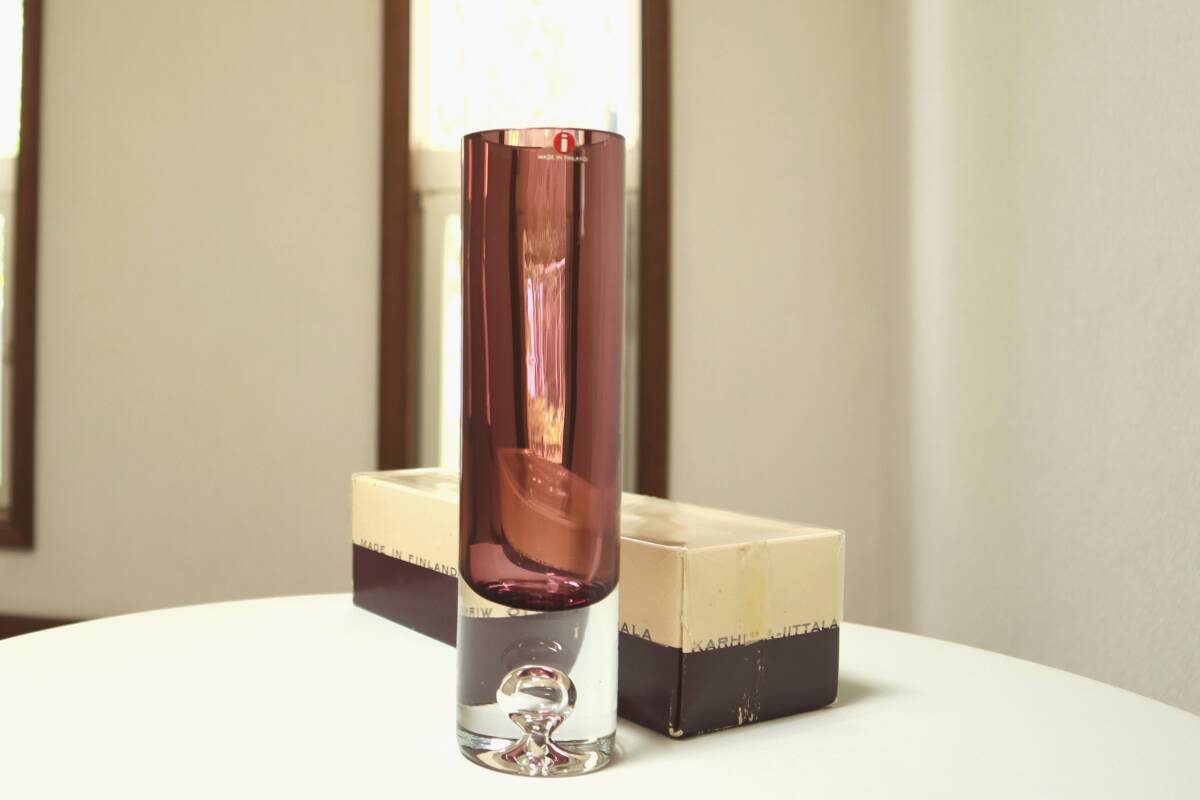 箱付ヴィンテージ★3586 Vase ベース ガラスオブジェ★Tapio Wirkkala タピオ ヴィルカラ★KARHULA‐IITTALA カルフラ イッタラ拍卖
