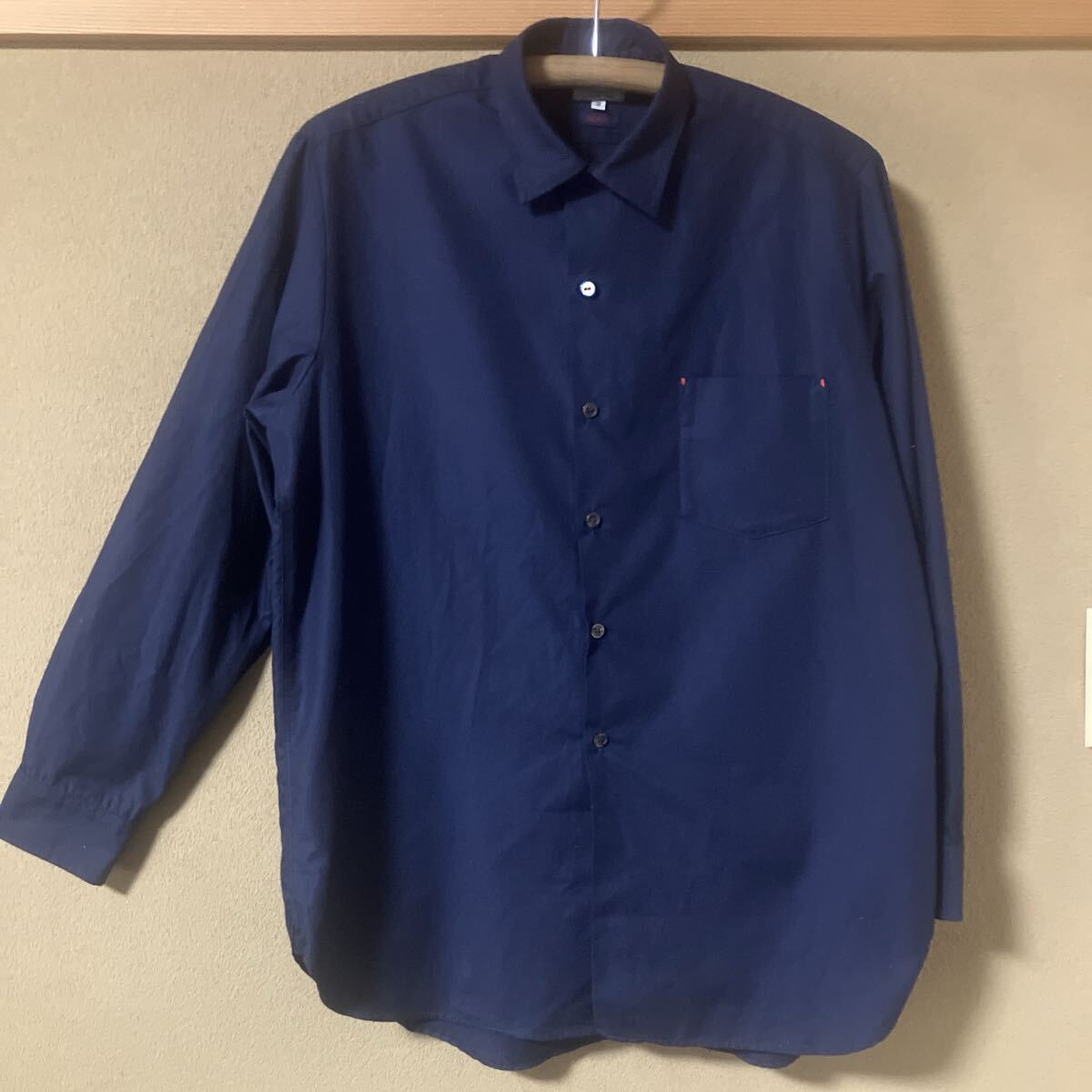 ガイジンメイド、Indigoポリエステル混長袖シャツ Mサイズ拍卖