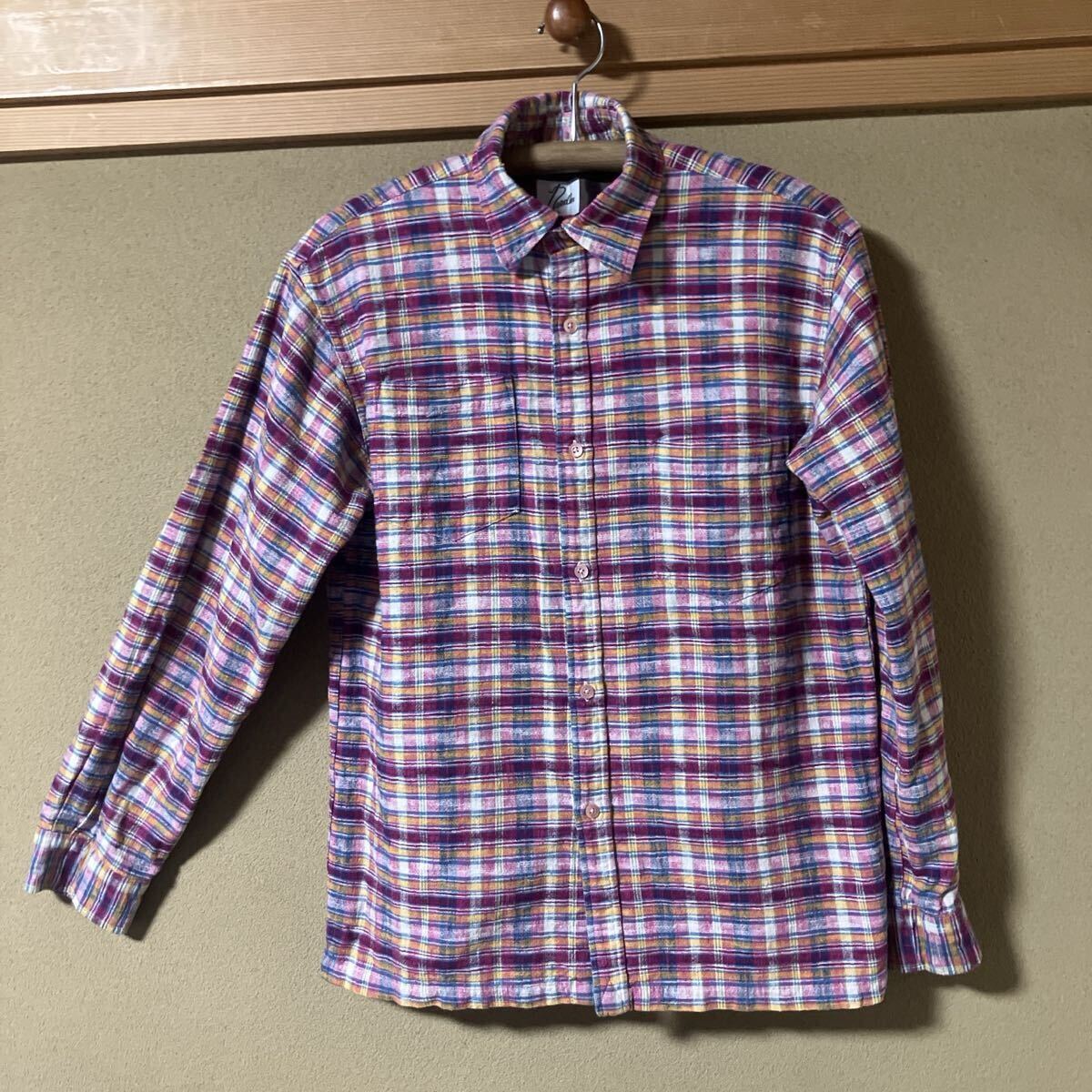ニードルスカラフルチェックシャツ Mサイズ拍卖