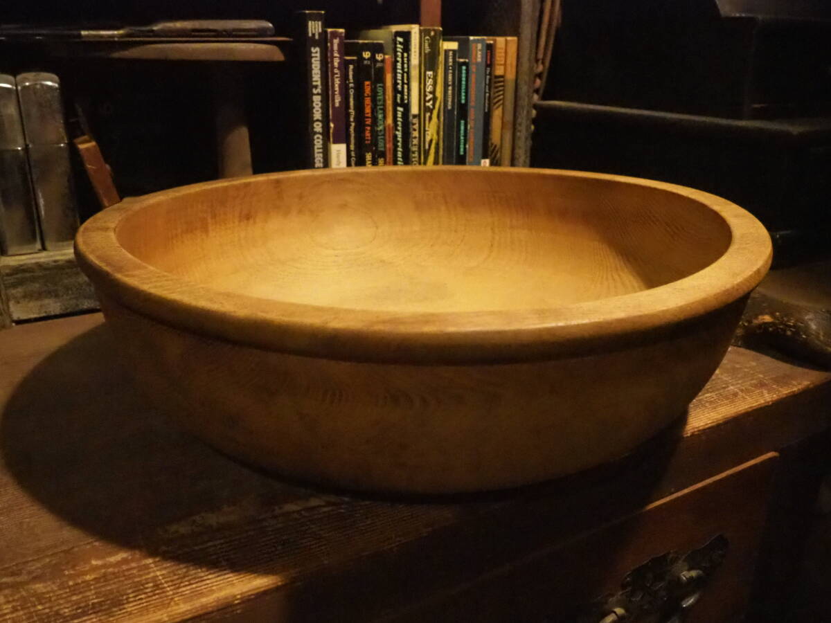 【無垢こね鉢49㎝】古道具アンティーク骨董ガーデニング蕎麦打ち花器花入れ木製インテリア古民具杵臼ドライフラワー観葉植物拍卖