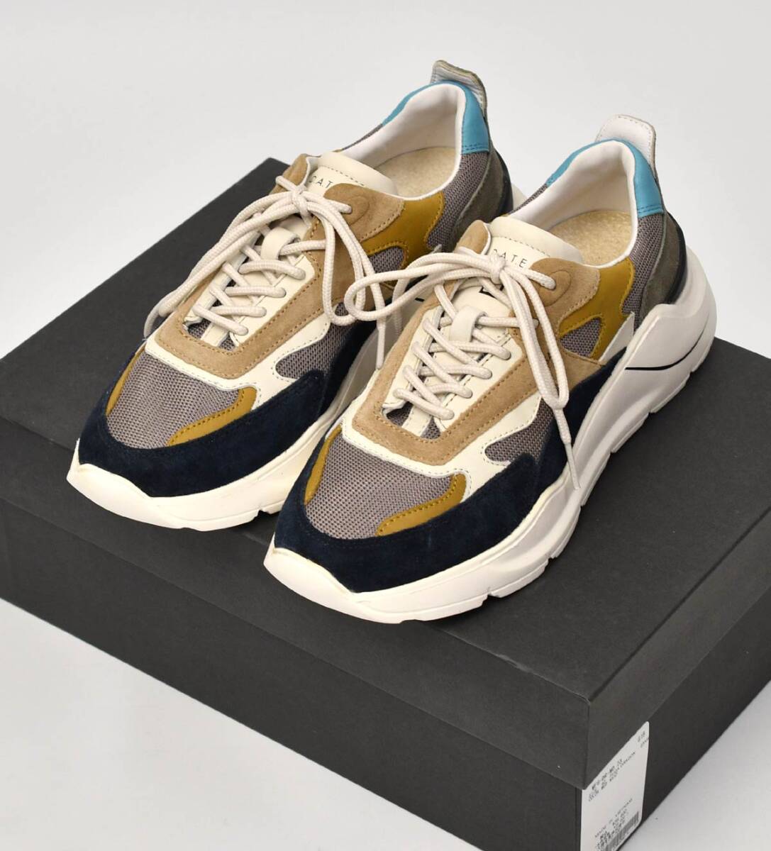 新品デイトD.A.T.E.スニーカー40グレー ネイビー ブラウンFUGA DRAGON MUD26cm拍卖