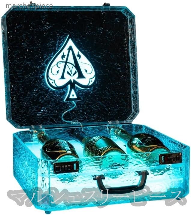 LED 変色 発光スペードシャンパンボックス ライトシャンパンボックスリモコン付き 商用ホームバーパーティーナイトクラブ用拍卖