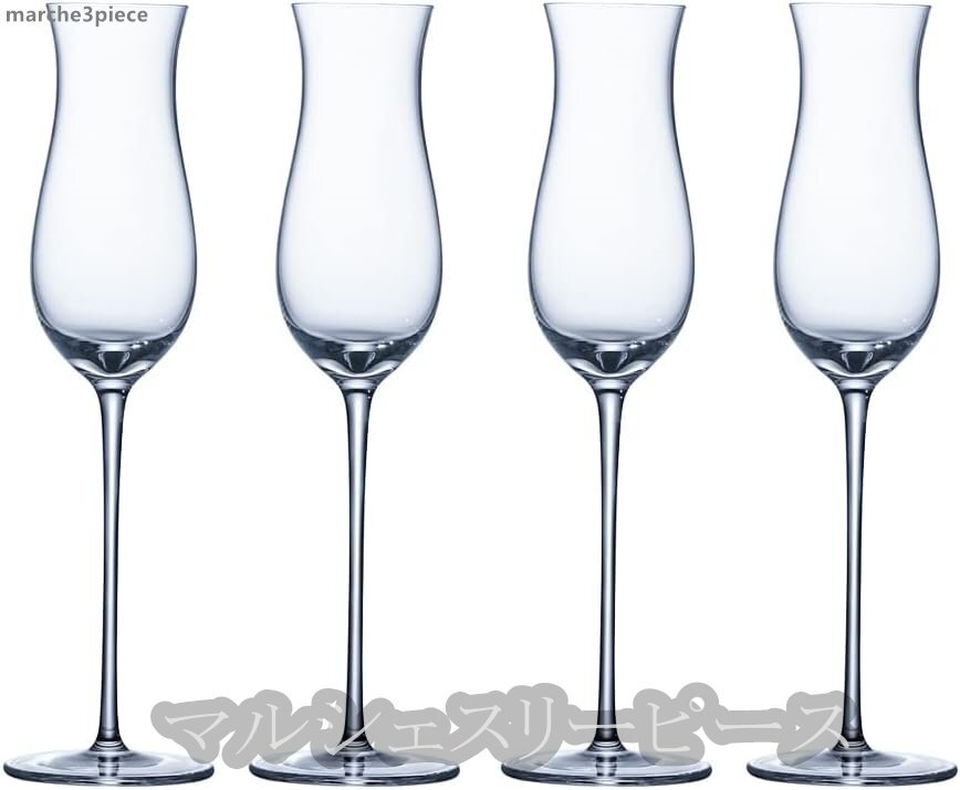 クリスタル シャンパングラス 薄型 4脚セット拍卖