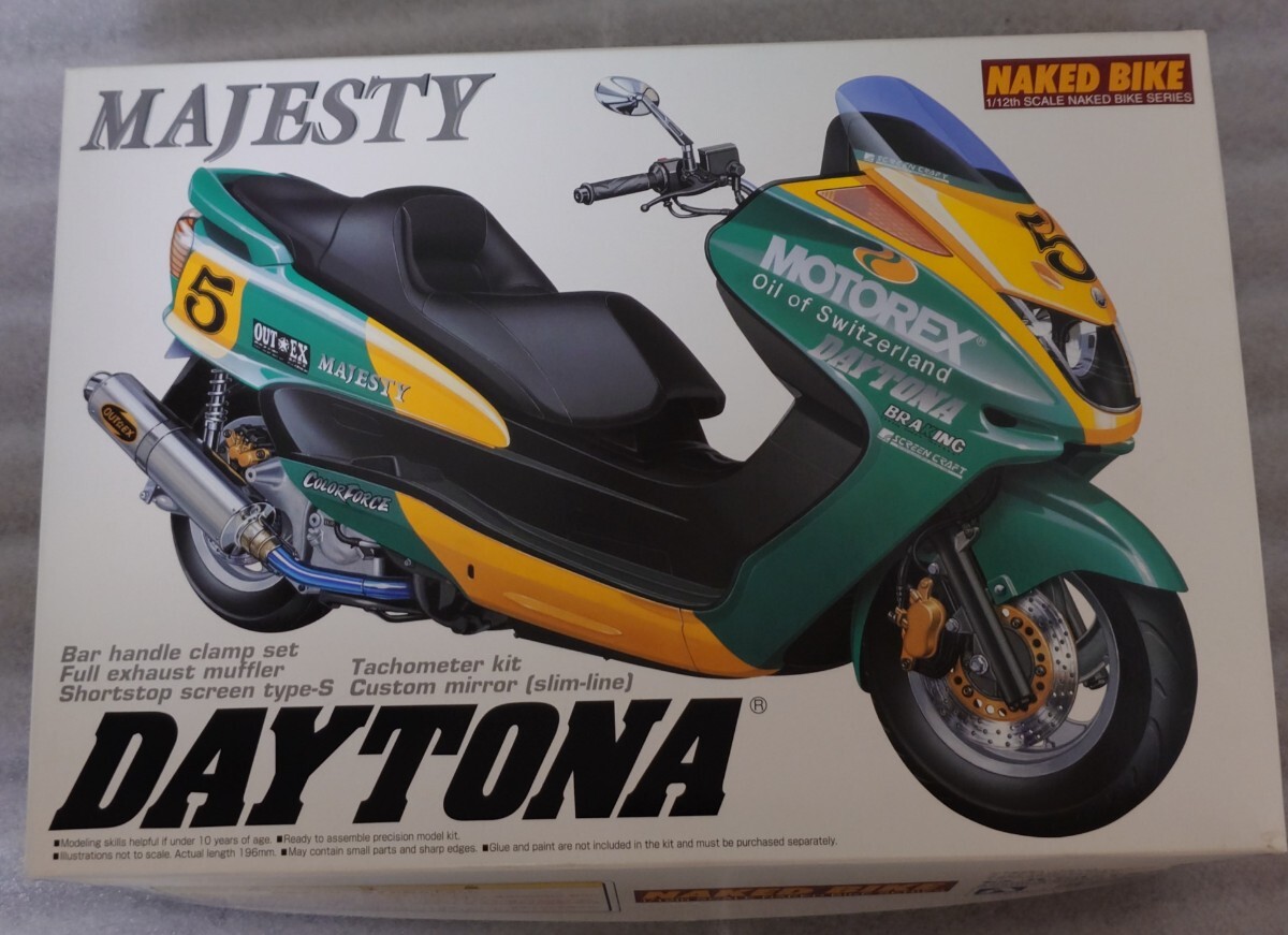 アオシマ 1/12 YAMAHA MAJESTY DAYTONA ヤマハ デイトナ・マジェスティ プラモデル オートバイ拍卖