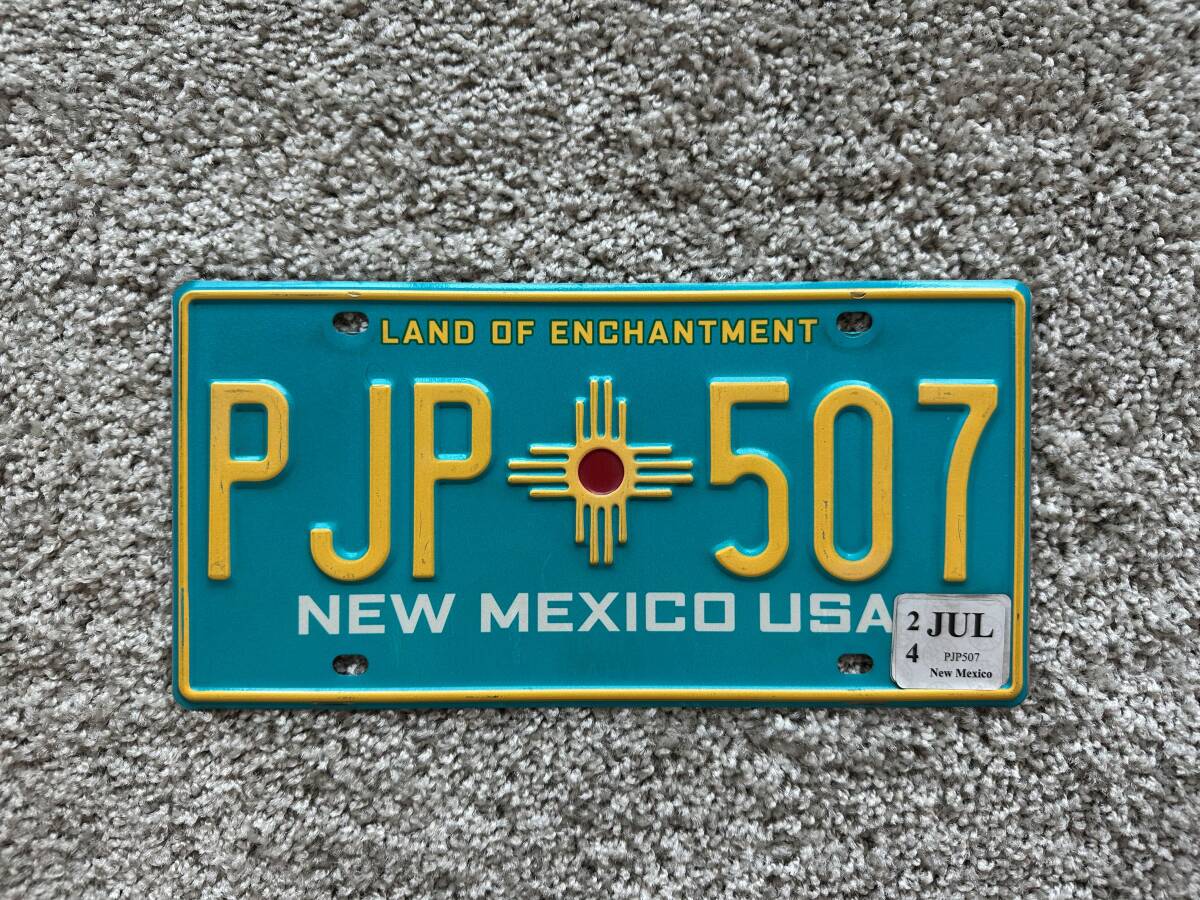 ◇ アメリカ ニューメキシコ州 発行 New Mexico 自動車用 ナンバープレート (PJP 507)拍卖