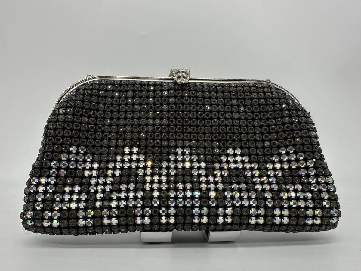 ●91251 JAHANN BECKER ヨハンベッカー パーティバッグ ラインストーン シングル チェーン拍卖