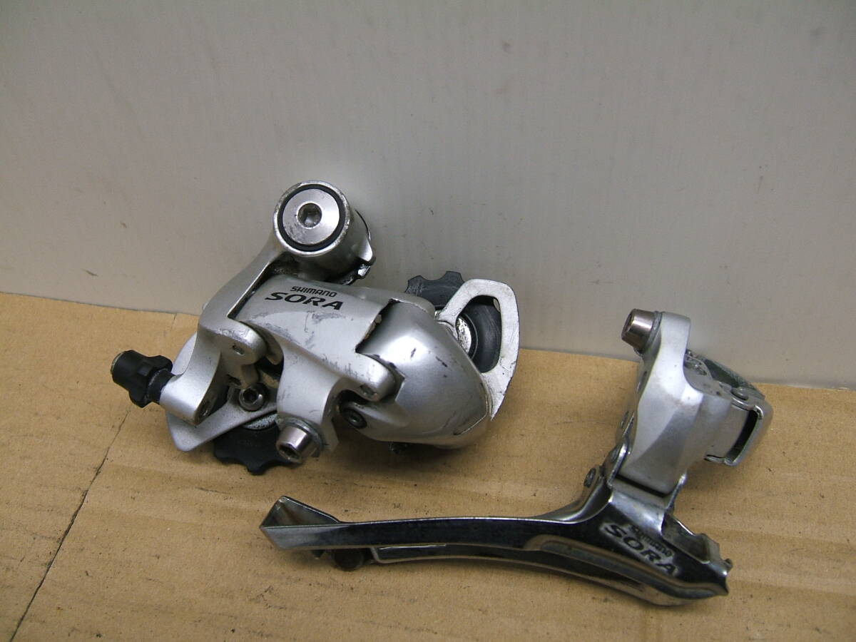 中古 前+リアディレイラー SHIMANO SORA FD-RD-3400  330拍卖
