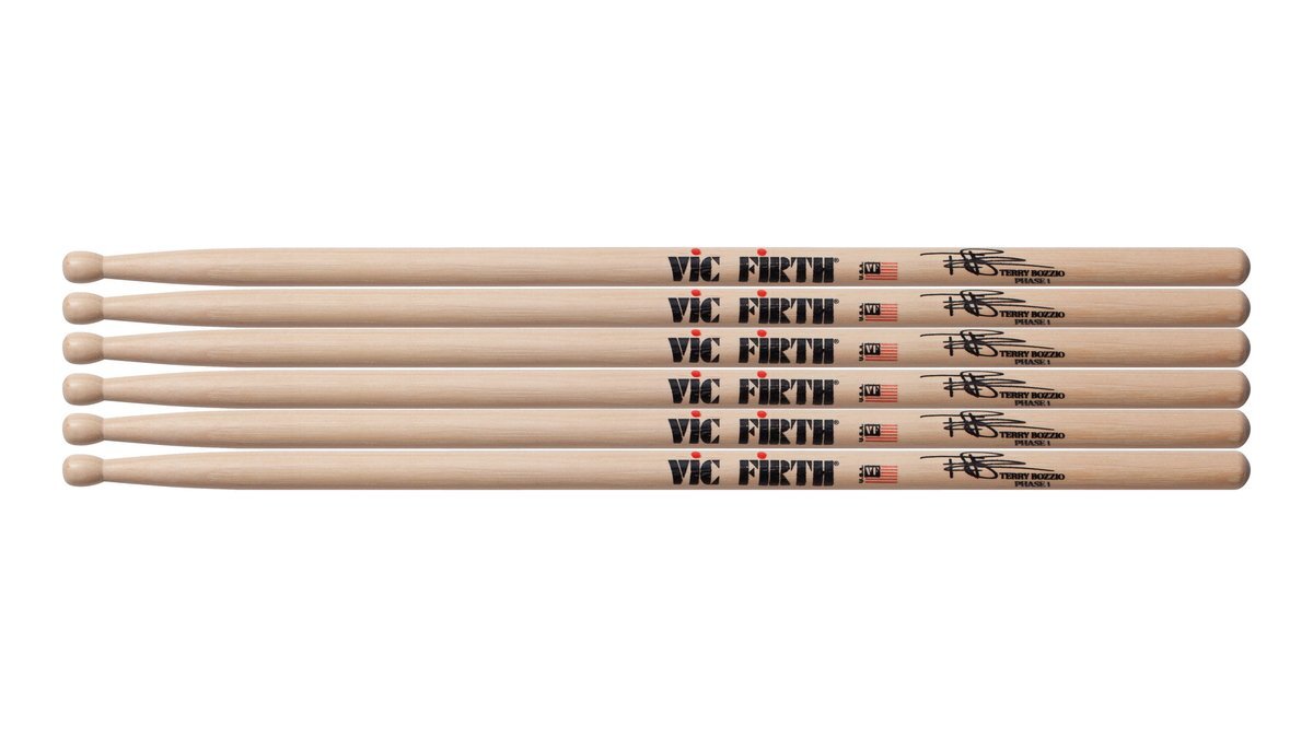 即決◆新品◆送料無料VIC FIRTH VIC-TB1/3ペア ヴィックファース Terry Bozzio Phase1 テリーボジオ シグネチャー ドラム スティック拍卖