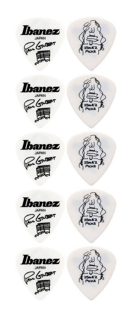 即決◆新品◆送料無料Ibanez 1000PG-WH/10枚セット 1.0mm ショート ティアドロップ セルロース Paul Gilbert ポール ギルバート/メール便拍卖