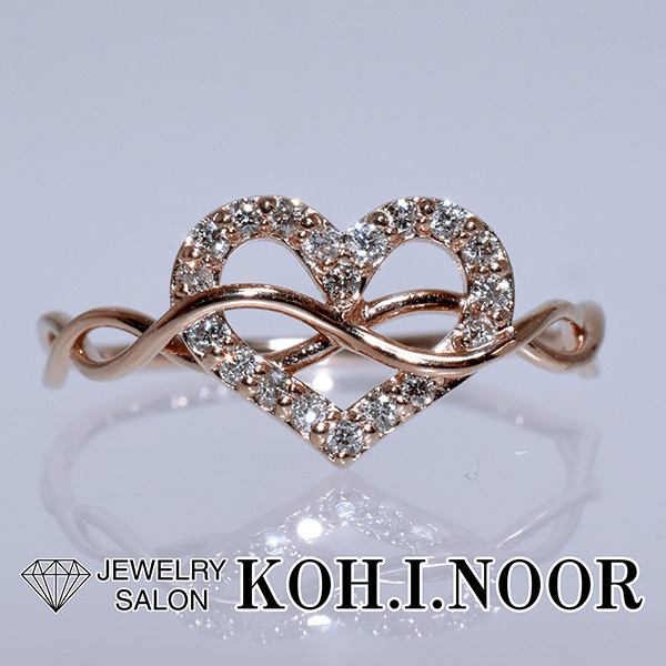 サマンサティアラ ダイヤモンド 0.12ct 18金ピンクゴールド K18PG リング 11号 ハート Samantha Tiara拍卖