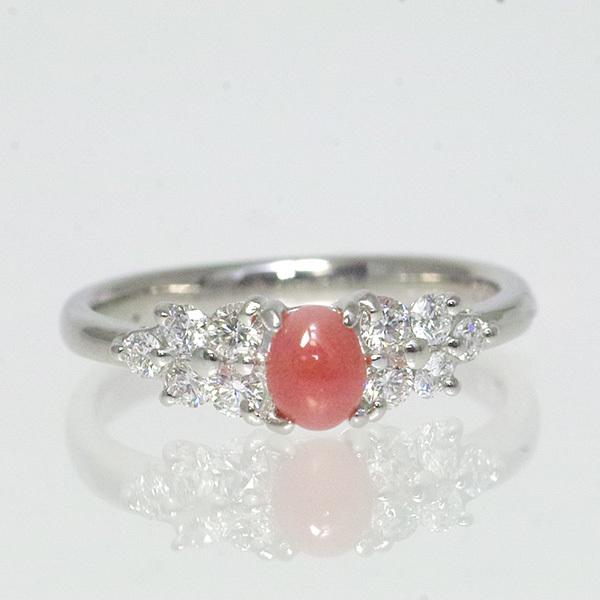 コンクパール 0.50ct ダイヤモンド 0.35ct プラチナ Pt900 リング 12号 真珠 パール拍卖