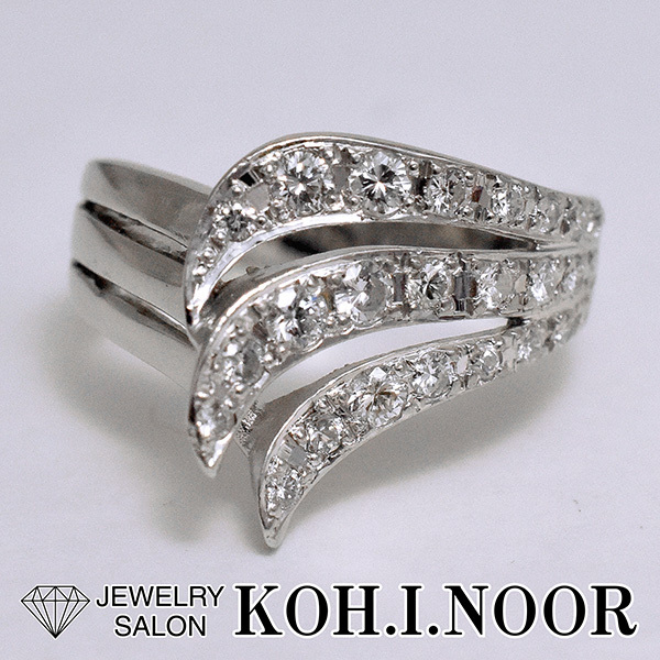 タサキ ダイヤモンド 0.47ct プラチナ PT900 リング 10号 TASAKI拍卖