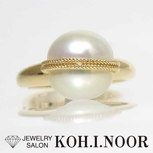 タサキ 南洋真珠 10.8mm 18金イエローゴールド K18YG リング 10.5号 内箱 TASAKI 真珠 パール シロチョウ拍卖