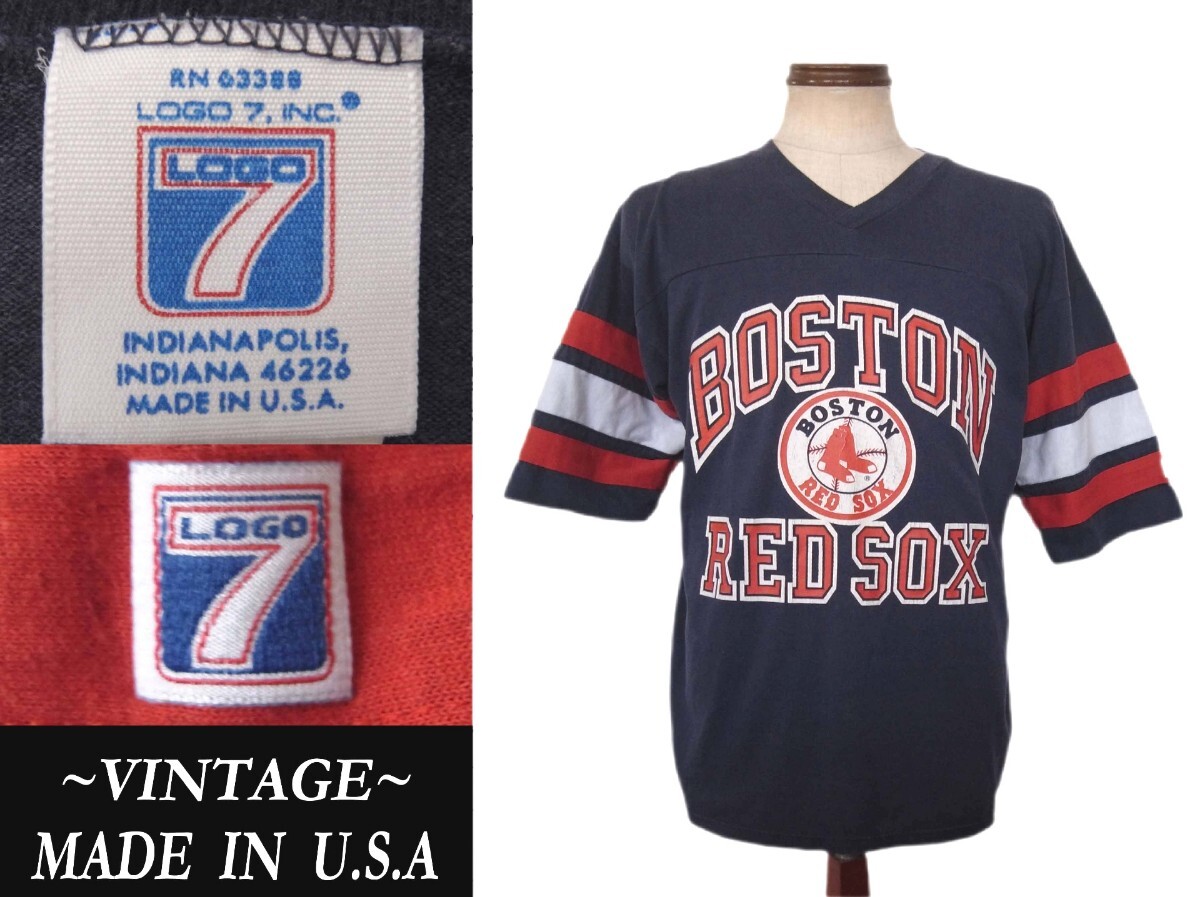 ビンテージ LOGO 7 ボストン Red Sox メジャーリーグ USA アメリカ製 VINTAGE マッコイズ champion ランタグ RRL ウエアハウスmodel 拍卖