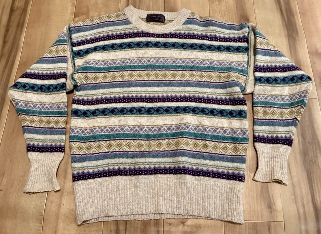 イギリス製 GLENCRAIG マルチボーダー カラーネックセーター 拍卖
