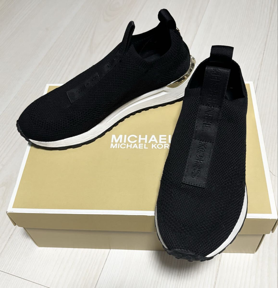 マイケルコース スリッポンスニーカー 24.5 ブラック拍卖