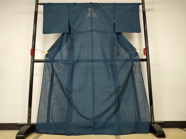 平和屋着物*夏物 色無地 絽 流水楓紋紗 ロング丈 正絹 逸品 AABB2513jd拍卖