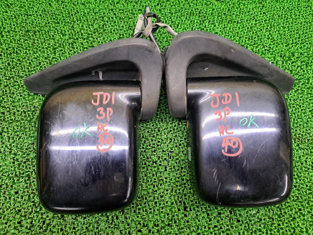 40 ホンダ ザッツ JD1 JD2 ドアミラー 左右セット サイドミラー 運転席側 助手席側 3ピン 左 右 動作確認OK拍卖