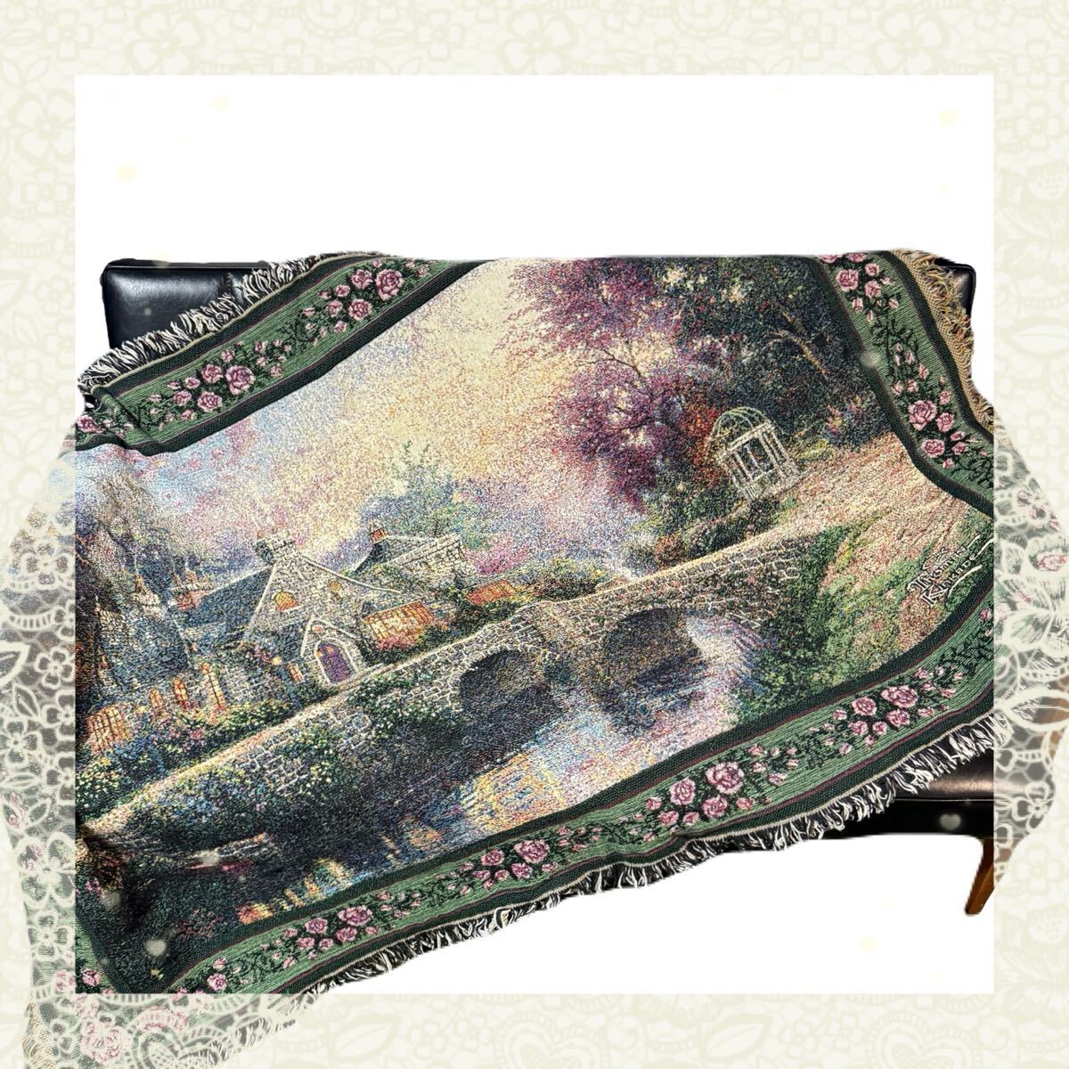 風景 コテージ アート ラグ ソファーカバー タペストリー 112×164拍卖