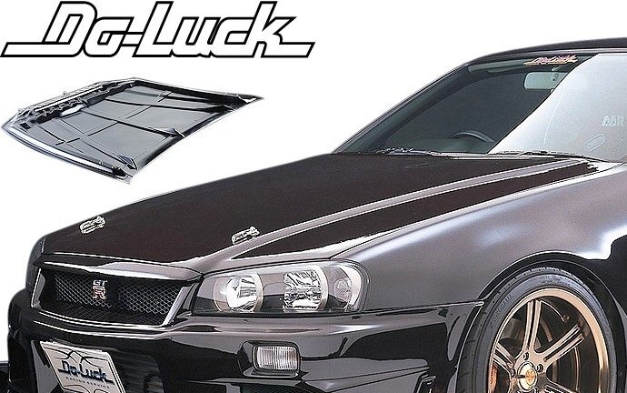 【M's】 日産 R34 スカイライン GT-R BNR34 Do-Luck リフトアップボンネット フード FRP 未塗装 ドゥーラック エアロ パーツ 部品 20656拍卖