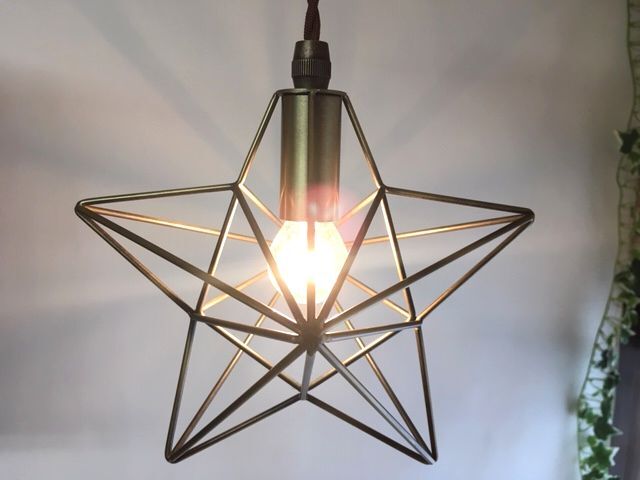 LED電球付き★スターライト 星型ペンダントランプ アンティークブロンズ レトロ ペンダントライト フレンチカントリー 拍卖