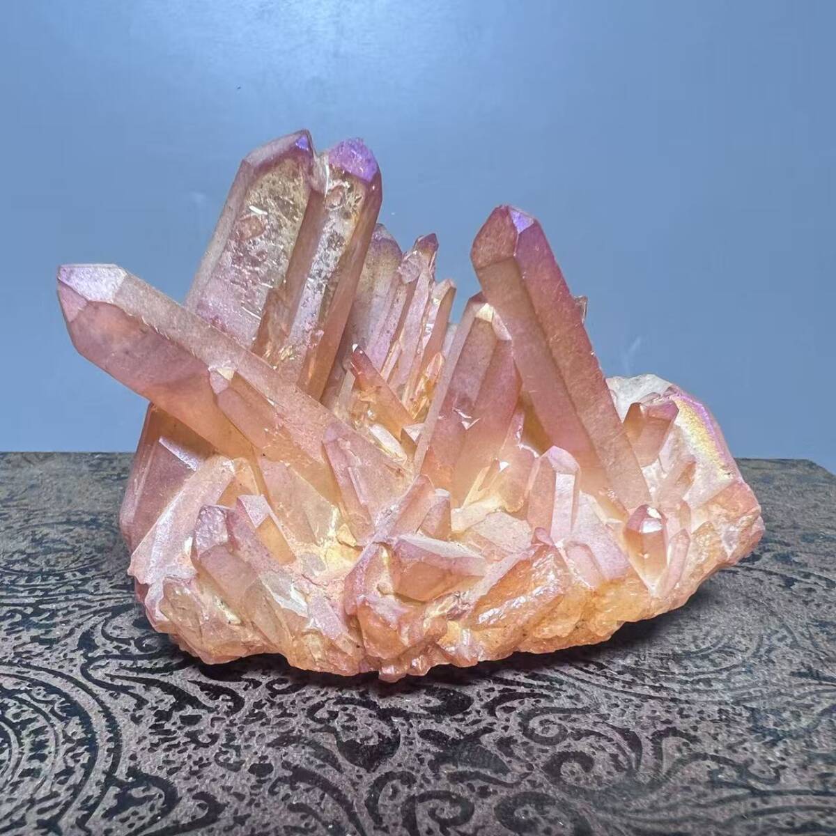 旧家蔵出し原石 原鉱 鉱石 水晶 晶族 隨形 電鍍 賞物 觀賞品 極細工 置物擺件 美術品 旧家蔵出 旧家供養品拍卖