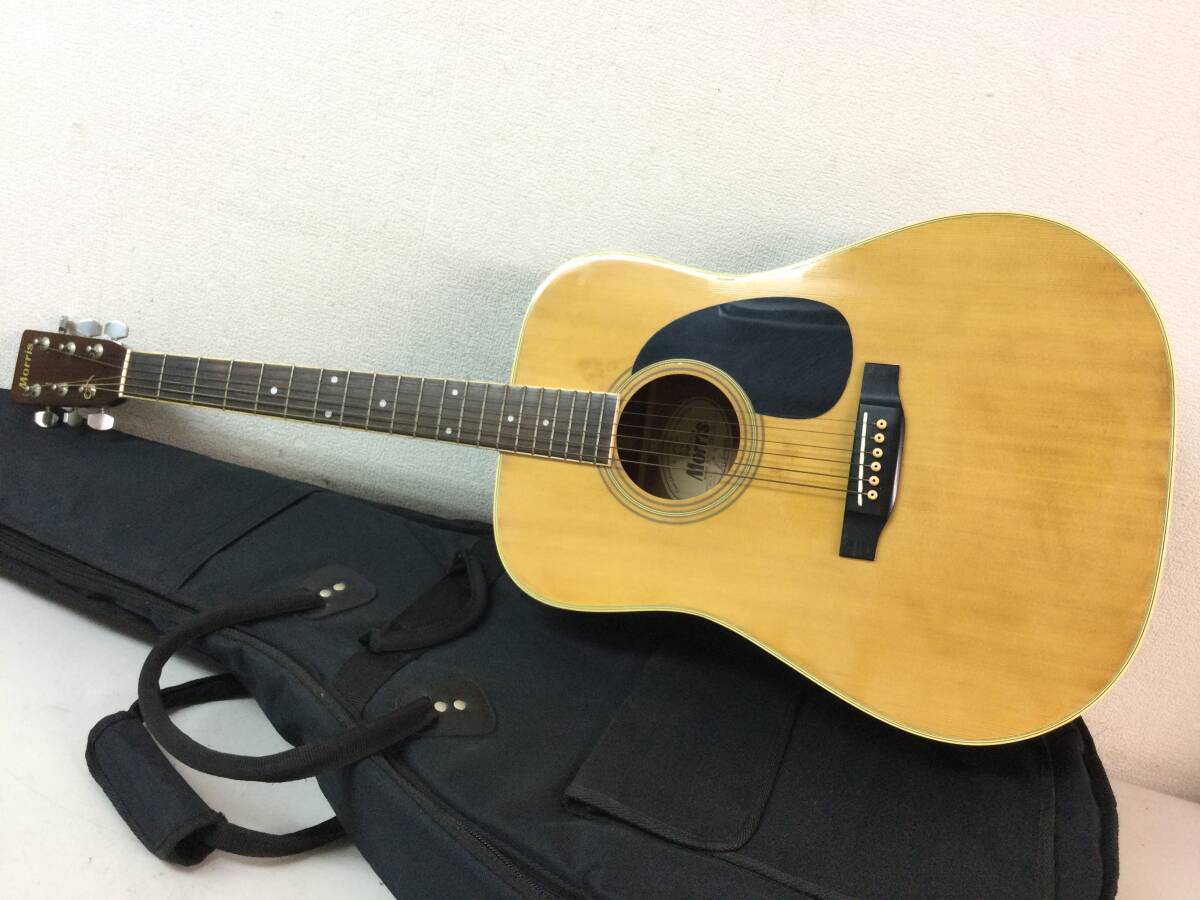 ★ Morris モーリス アコースティックギター W-20 アコギ 弦楽器 音楽 ケース付き ギグバッグ拍卖