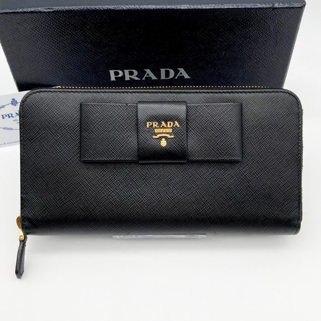 プラダ サフィアーノ ラウンドジップ ラウンドファスナー 長財布 590拍卖