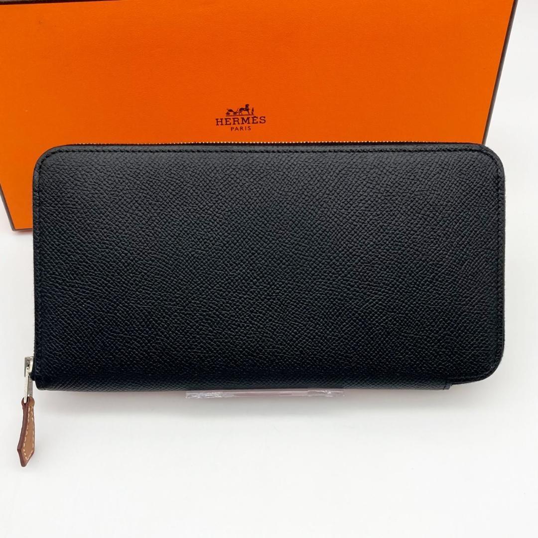 エルメス アザップ ロング シルクイン ノワール 黒 長財布 618拍卖