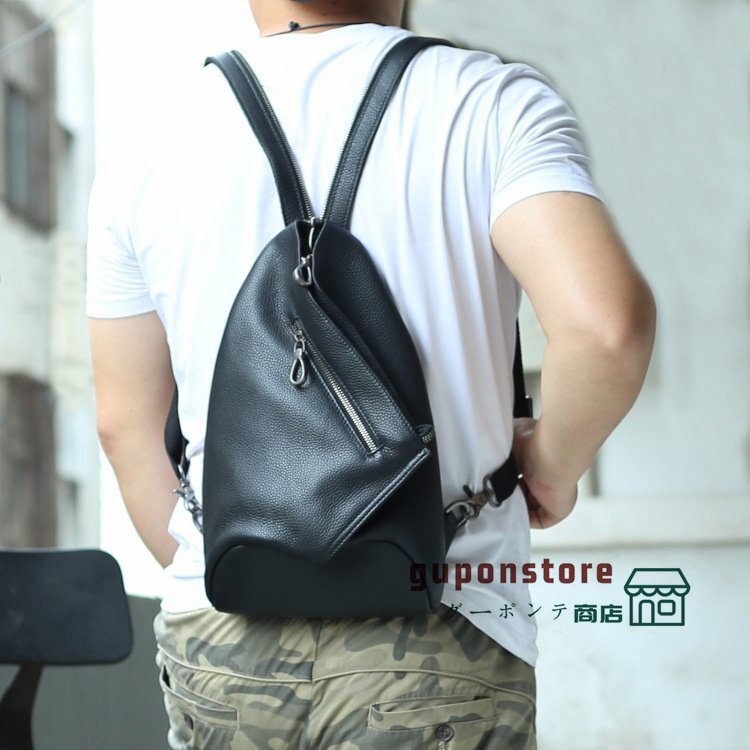 人気新作 ボディバッグ メンズ ワンショルダーバッグ 本革 牛革 斜め掛け バッグ ビジネス レザー カバン おしゃれ 多機能 AMWYY-MB-54拍卖