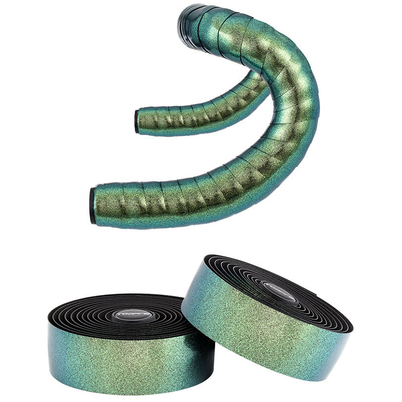 極光色グリーン1ペア ロードバイク バーテープ エンドキャップ付 送料無料拍卖