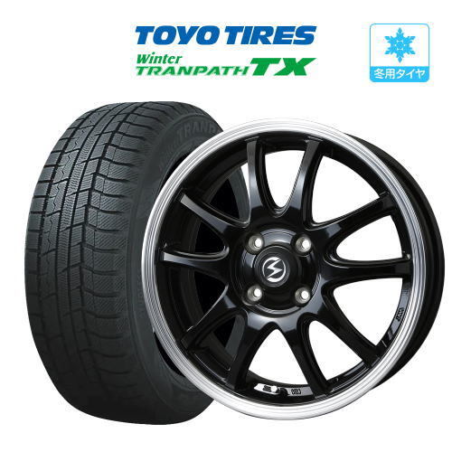 スタッドレス タイヤ ホイール 4本 14インチ 4穴 pcd100 エスホールド S-5V TOYO ウィンタートランパス TX 155/65R14 軽自動車拍卖
