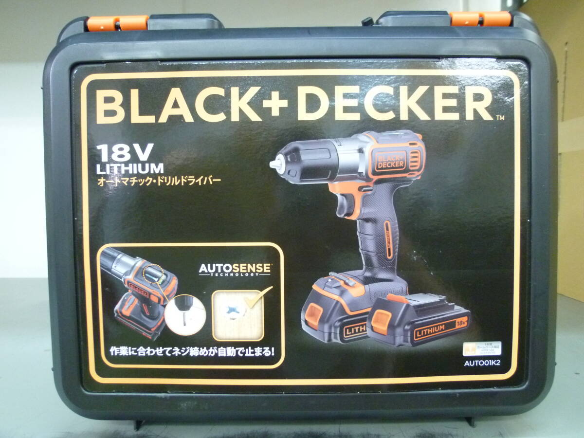 新品 BLACK&DECKER ブラック・アンド・デッカー 18V オートマチック・ドリルドライバー AUTO01K2 電動工具拍卖