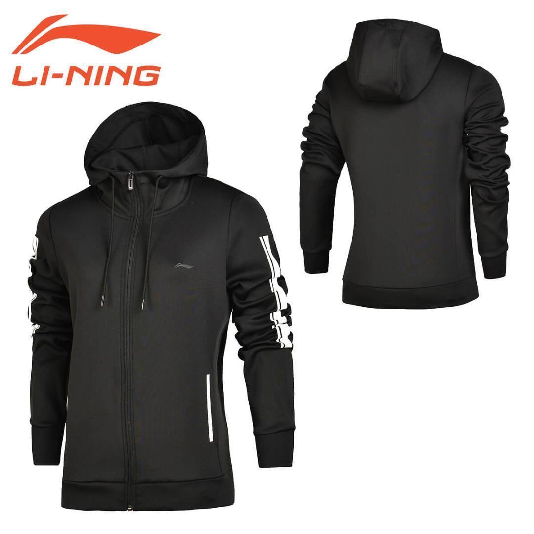 LI-NING(リーニン)ウォームアップ ジャケット レディース XS ブラック★新品 送料無料★バドミントン ウェア パーカー 5711316拍卖